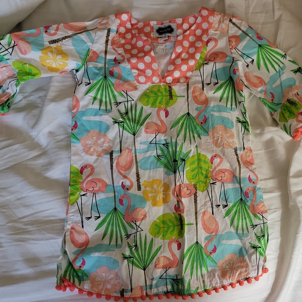 Mud pie 2t Flamingo dress